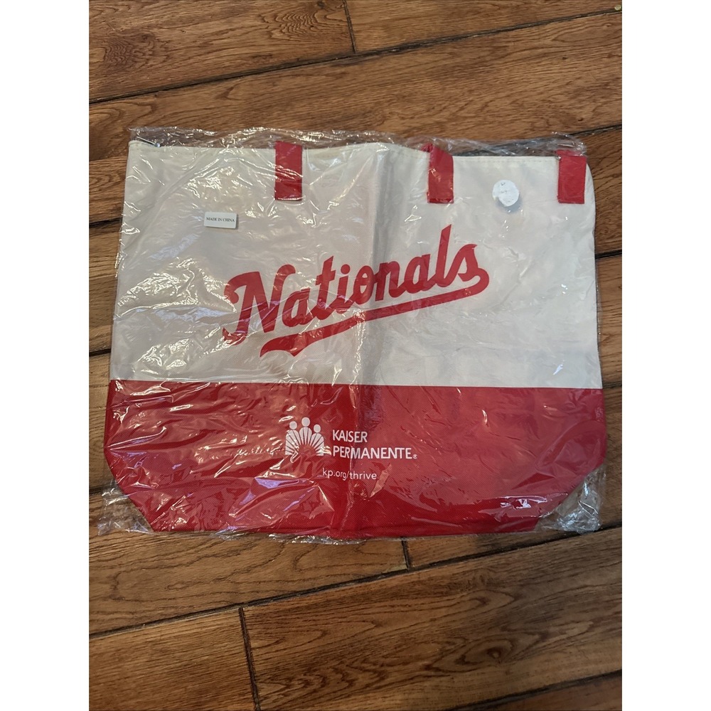 Washington Nationals Kaiser Permanente Sponsored Canvas  Tote‎ Bag Game Giveaway